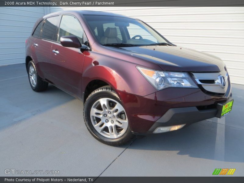 Dark Cherry Pearl / Parchment 2008 Acura MDX Technology