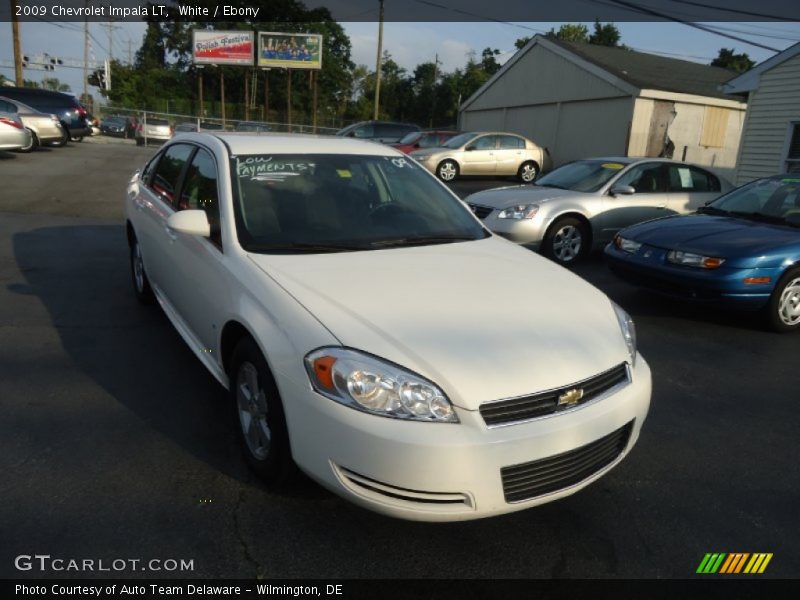 White / Ebony 2009 Chevrolet Impala LT