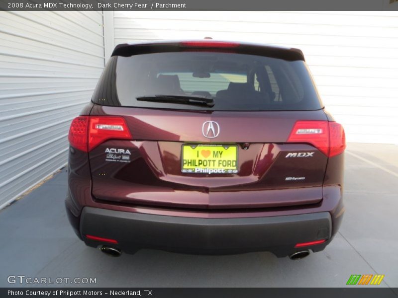 Dark Cherry Pearl / Parchment 2008 Acura MDX Technology
