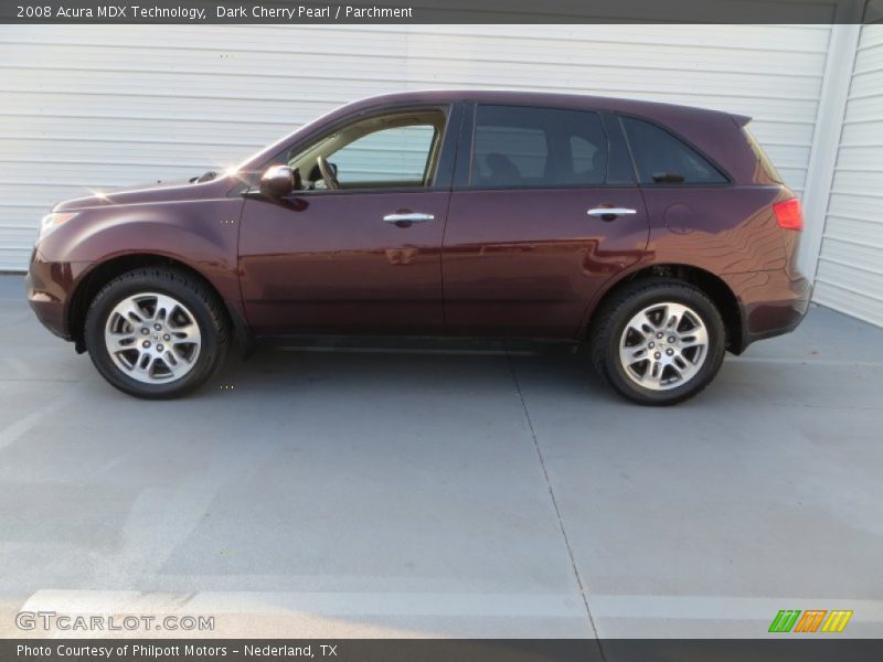 Dark Cherry Pearl / Parchment 2008 Acura MDX Technology
