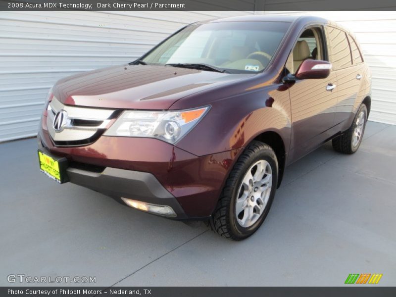 Dark Cherry Pearl / Parchment 2008 Acura MDX Technology