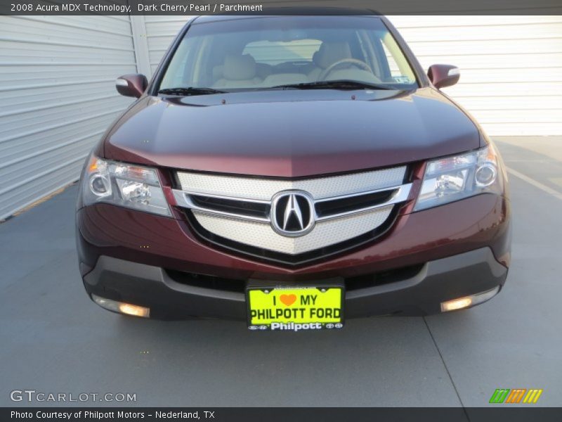 Dark Cherry Pearl / Parchment 2008 Acura MDX Technology