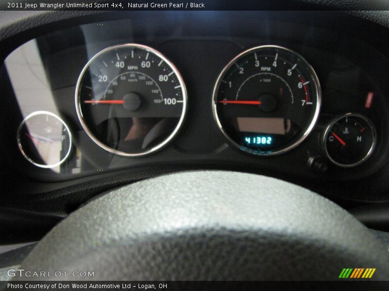 Natural Green Pearl / Black 2011 Jeep Wrangler Unlimited Sport 4x4