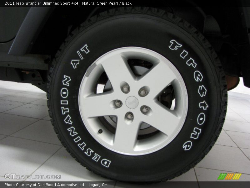 Natural Green Pearl / Black 2011 Jeep Wrangler Unlimited Sport 4x4