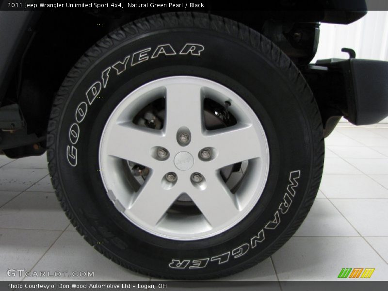 Natural Green Pearl / Black 2011 Jeep Wrangler Unlimited Sport 4x4