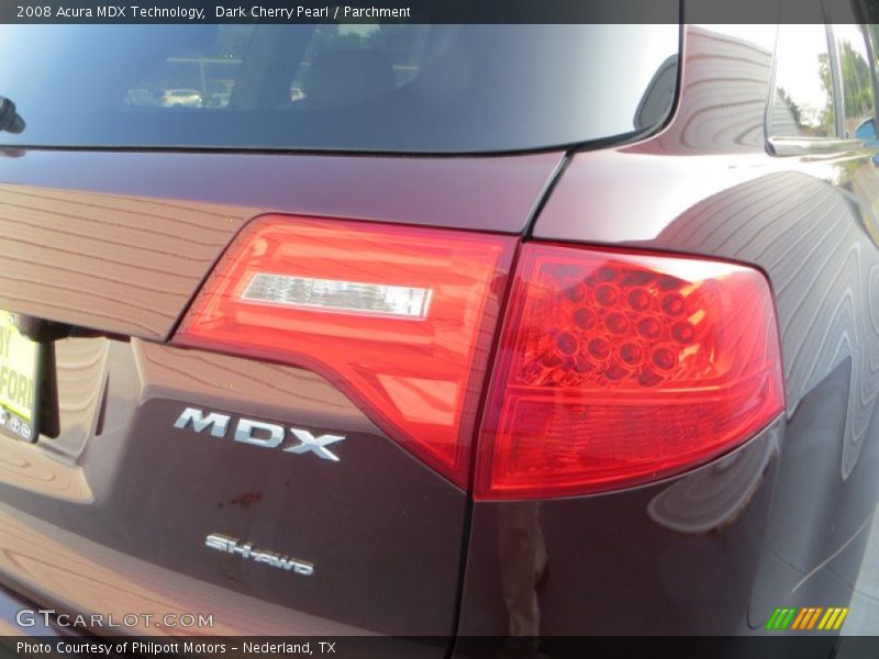 Dark Cherry Pearl / Parchment 2008 Acura MDX Technology