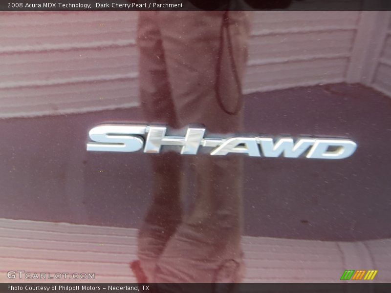 Dark Cherry Pearl / Parchment 2008 Acura MDX Technology