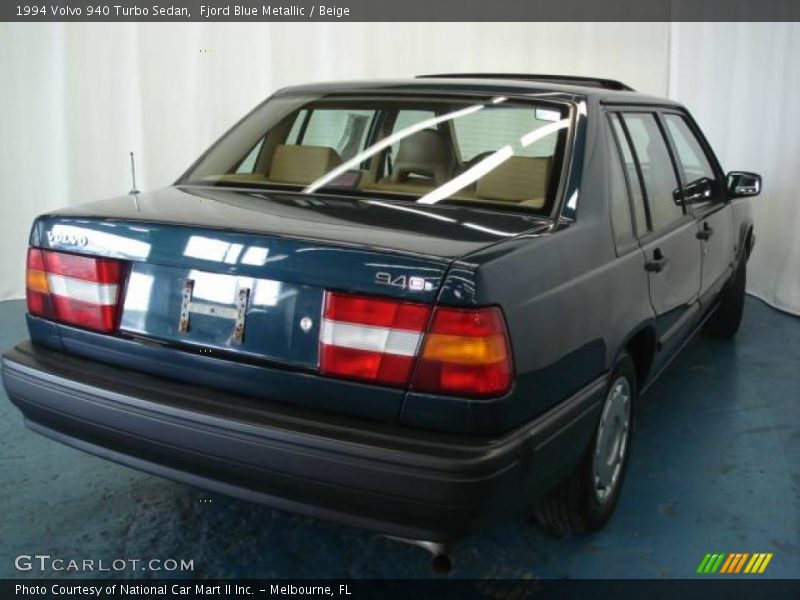 Fjord Blue Metallic / Beige 1994 Volvo 940 Turbo Sedan