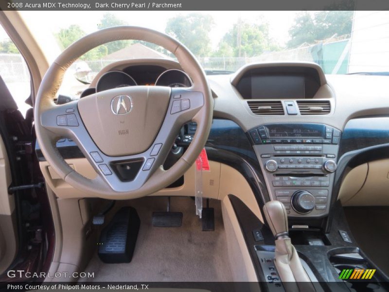 Dark Cherry Pearl / Parchment 2008 Acura MDX Technology