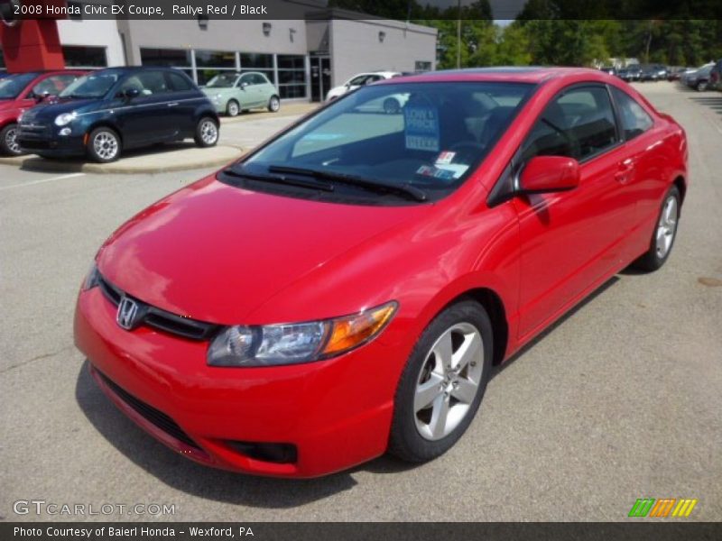 Rallye Red / Black 2008 Honda Civic EX Coupe