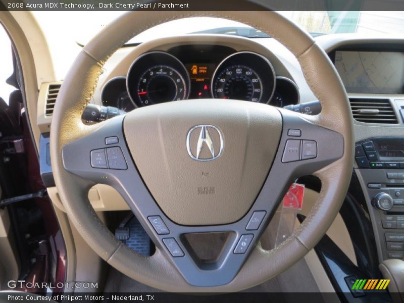 Dark Cherry Pearl / Parchment 2008 Acura MDX Technology
