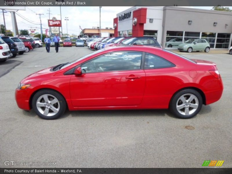 Rallye Red / Black 2008 Honda Civic EX Coupe