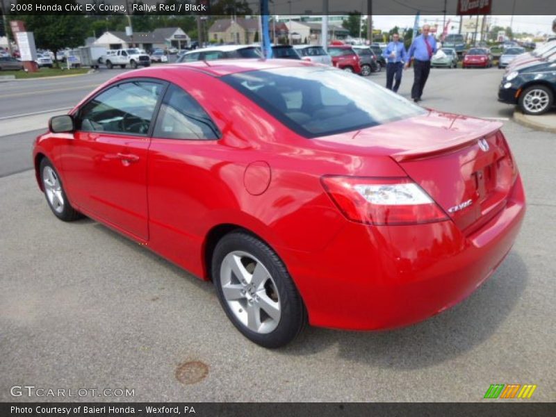 Rallye Red / Black 2008 Honda Civic EX Coupe
