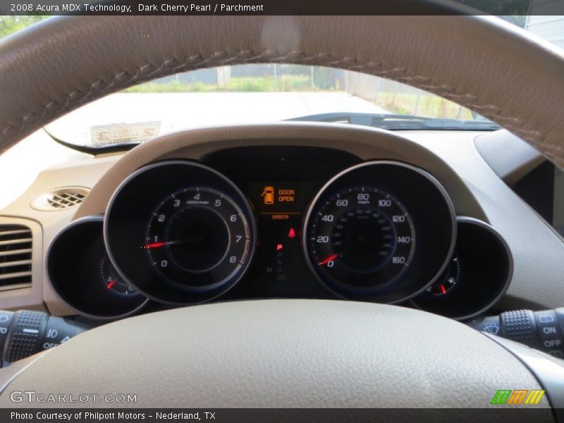 Dark Cherry Pearl / Parchment 2008 Acura MDX Technology