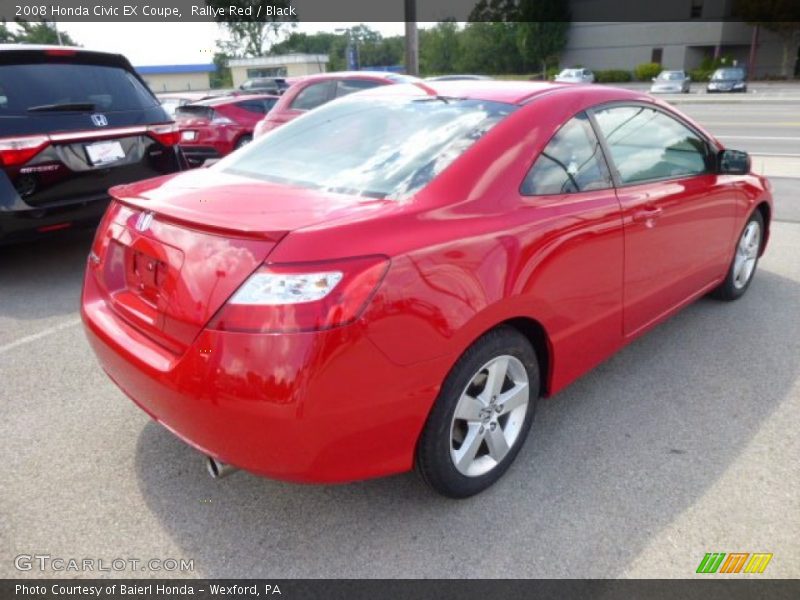 Rallye Red / Black 2008 Honda Civic EX Coupe