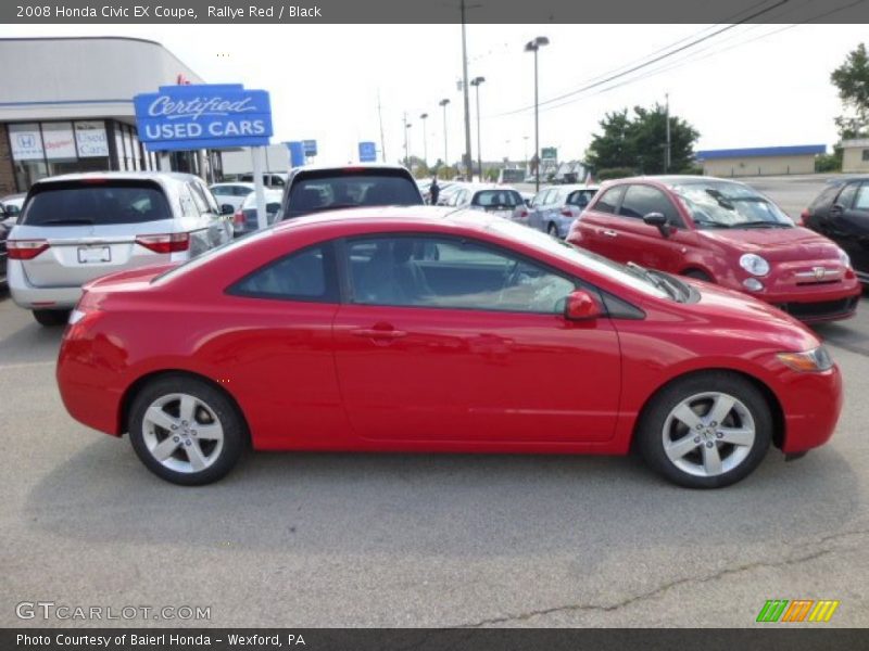 Rallye Red / Black 2008 Honda Civic EX Coupe