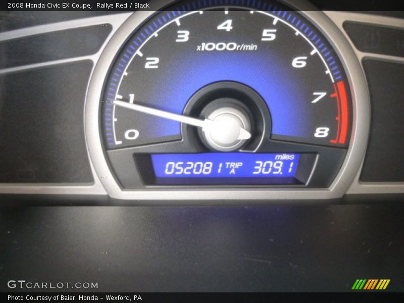 Rallye Red / Black 2008 Honda Civic EX Coupe