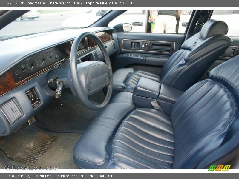 Dark Sapphire Blue Metallic / Blue 1991 Buick Roadmaster Estate Wagon