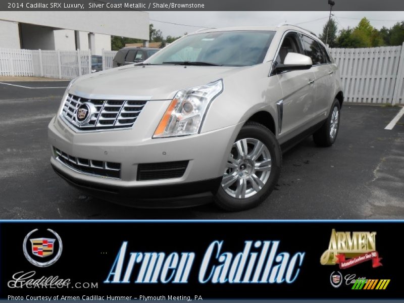 Silver Coast Metallic / Shale/Brownstone 2014 Cadillac SRX Luxury