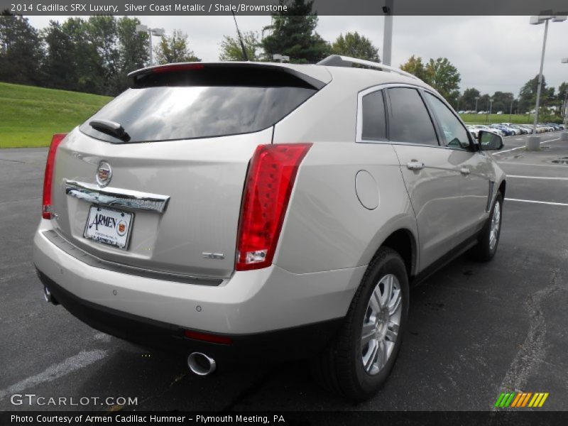 Silver Coast Metallic / Shale/Brownstone 2014 Cadillac SRX Luxury