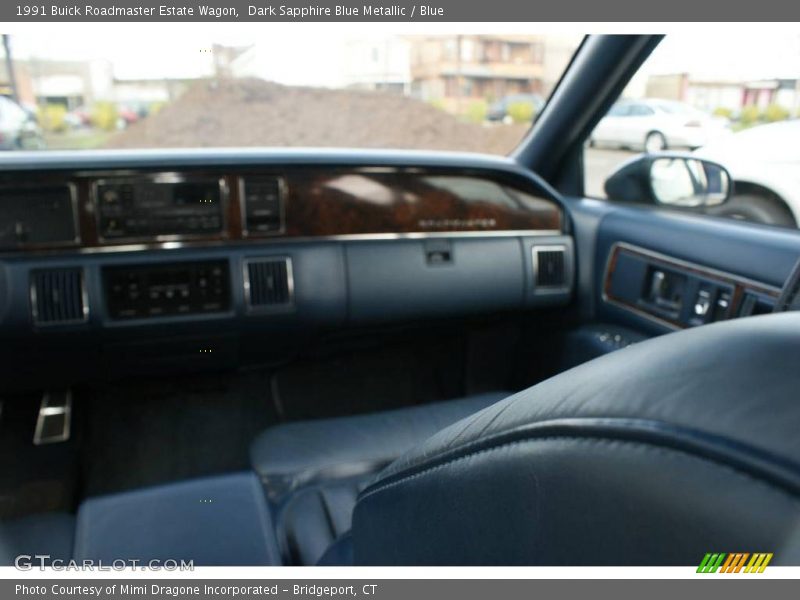 Dark Sapphire Blue Metallic / Blue 1991 Buick Roadmaster Estate Wagon