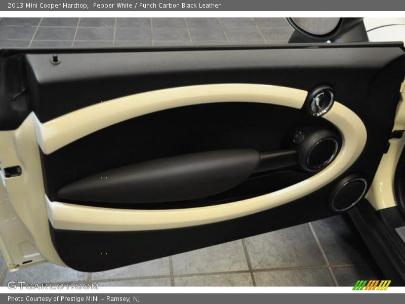 Pepper White / Punch Carbon Black Leather 2013 Mini Cooper Hardtop