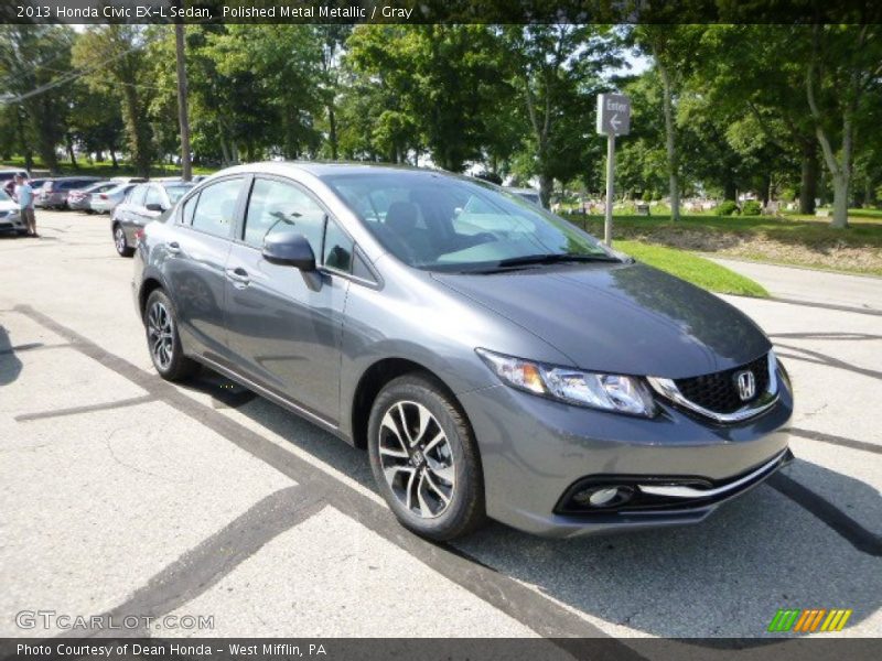 Polished Metal Metallic / Gray 2013 Honda Civic EX-L Sedan