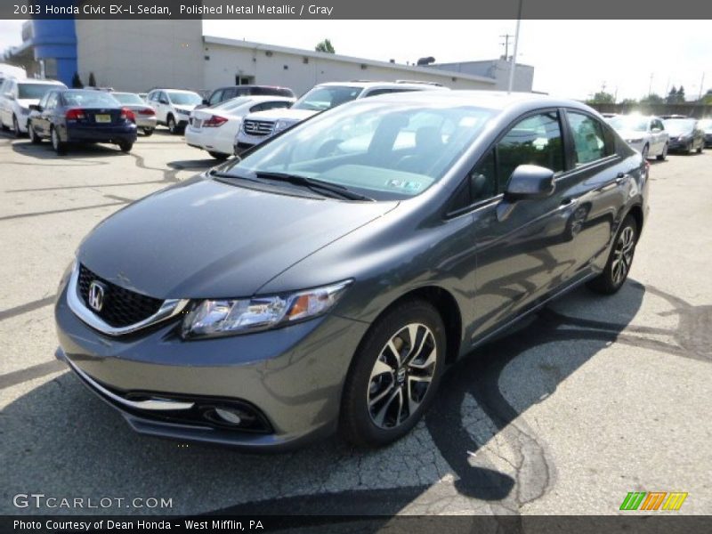 Polished Metal Metallic / Gray 2013 Honda Civic EX-L Sedan