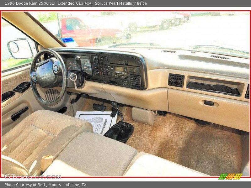 Spruce Pearl Metallic / Beige 1996 Dodge Ram 2500 SLT Extended Cab 4x4