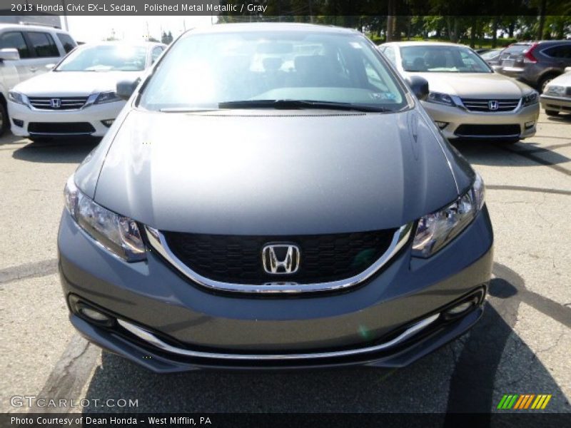 Polished Metal Metallic / Gray 2013 Honda Civic EX-L Sedan