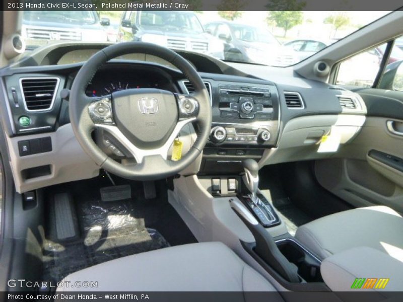 Polished Metal Metallic / Gray 2013 Honda Civic EX-L Sedan