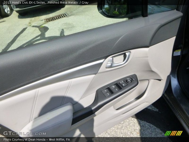 Polished Metal Metallic / Gray 2013 Honda Civic EX-L Sedan