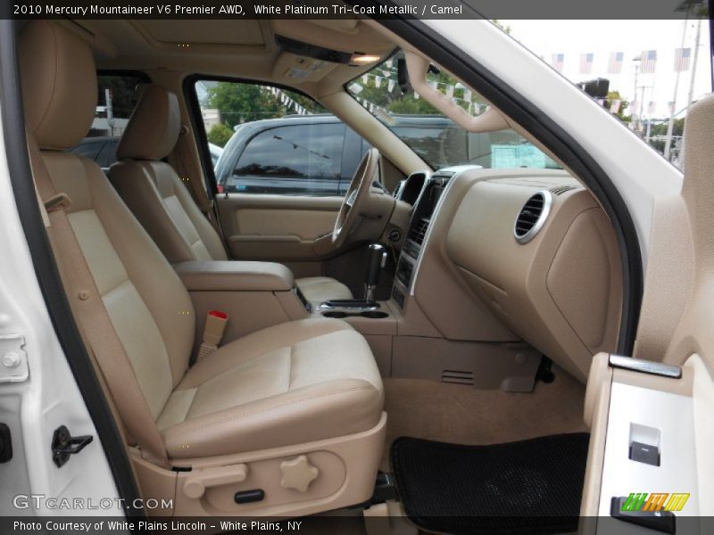 White Platinum Tri-Coat Metallic / Camel 2010 Mercury Mountaineer V6 Premier AWD