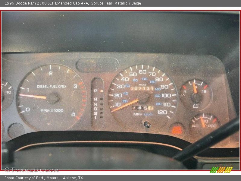 Spruce Pearl Metallic / Beige 1996 Dodge Ram 2500 SLT Extended Cab 4x4