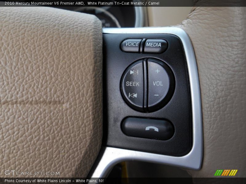 White Platinum Tri-Coat Metallic / Camel 2010 Mercury Mountaineer V6 Premier AWD