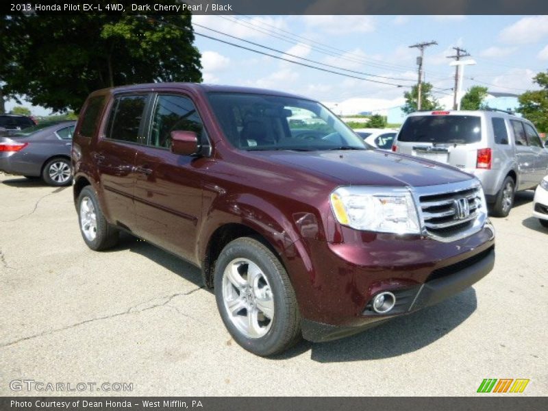 Dark Cherry Pearl / Black 2013 Honda Pilot EX-L 4WD