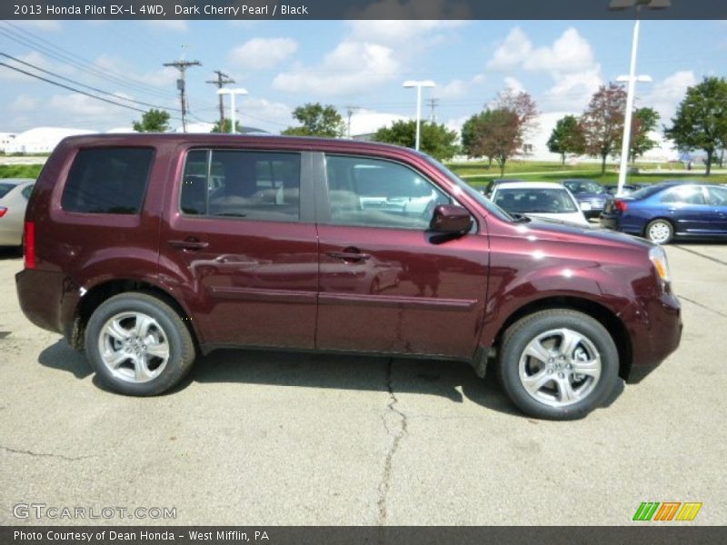 Dark Cherry Pearl / Black 2013 Honda Pilot EX-L 4WD