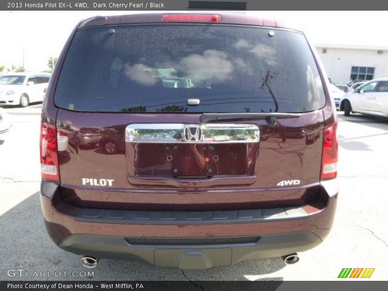Dark Cherry Pearl / Black 2013 Honda Pilot EX-L 4WD