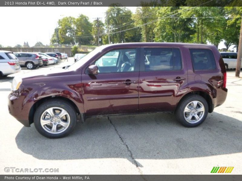 Dark Cherry Pearl / Black 2013 Honda Pilot EX-L 4WD