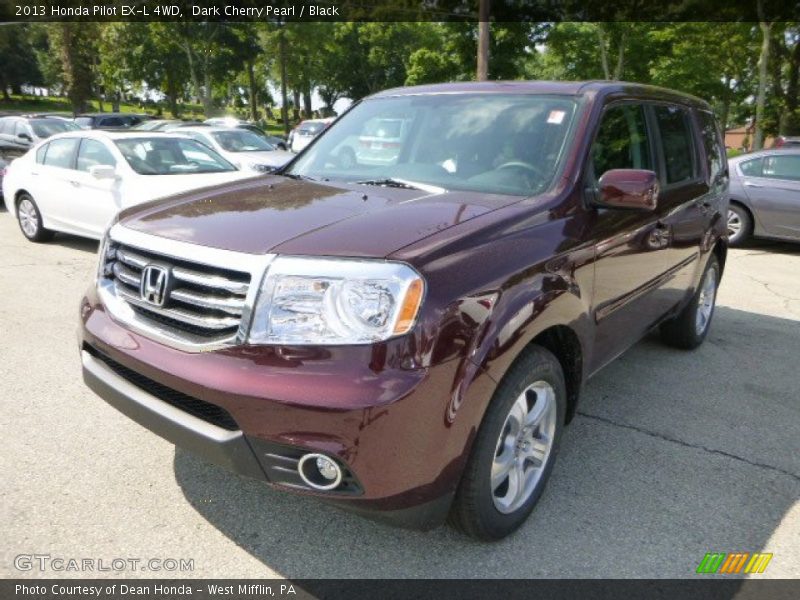 Dark Cherry Pearl / Black 2013 Honda Pilot EX-L 4WD