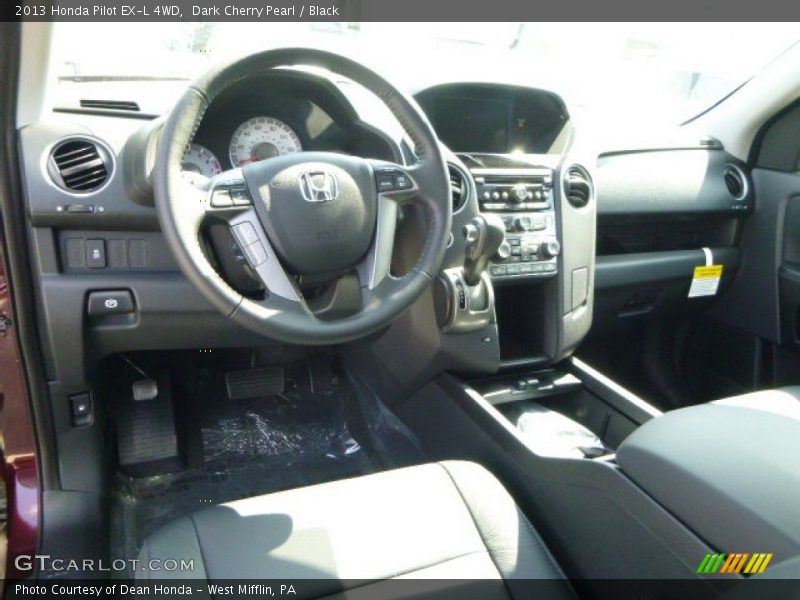Dark Cherry Pearl / Black 2013 Honda Pilot EX-L 4WD