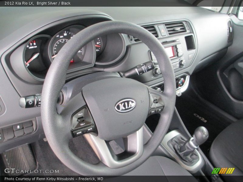 Bright Silver / Black 2012 Kia Rio LX