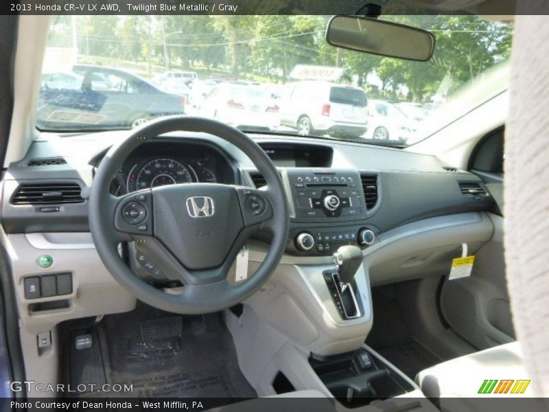 Twilight Blue Metallic / Gray 2013 Honda CR-V LX AWD