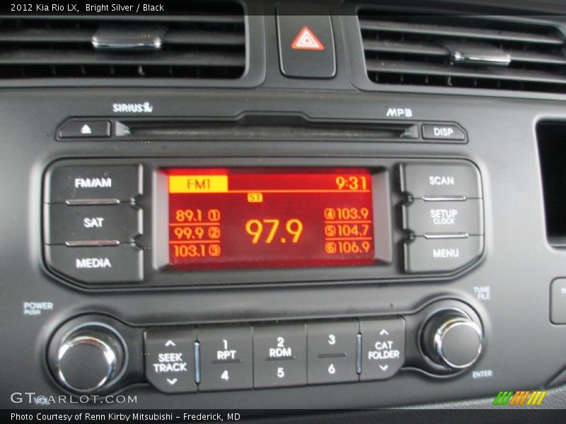 Bright Silver / Black 2012 Kia Rio LX