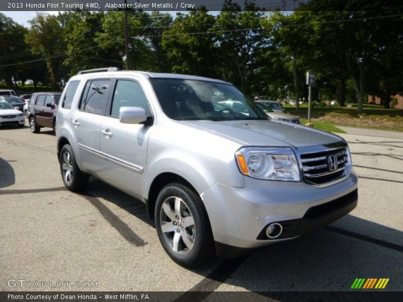 Alabaster Silver Metallic / Gray 2013 Honda Pilot Touring 4WD
