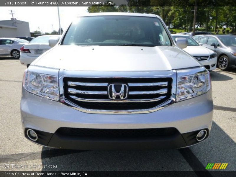 Alabaster Silver Metallic / Gray 2013 Honda Pilot Touring 4WD