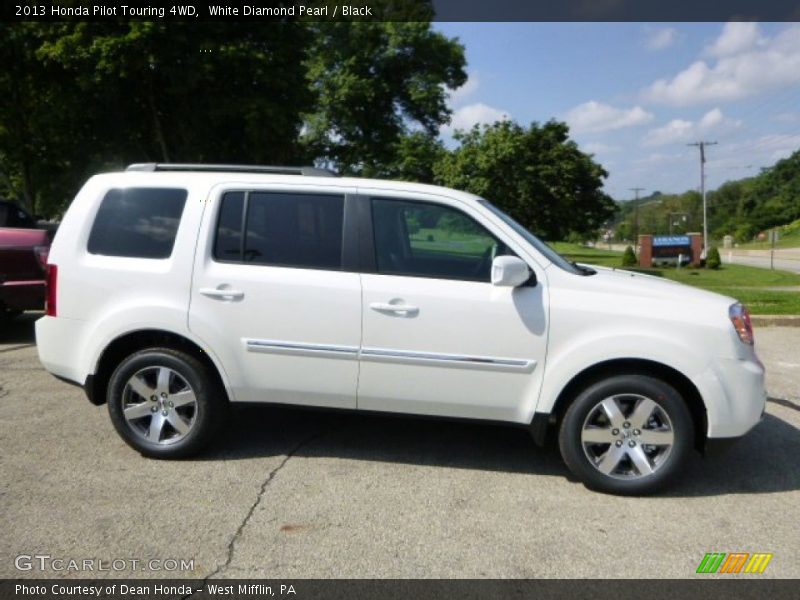 White Diamond Pearl / Black 2013 Honda Pilot Touring 4WD