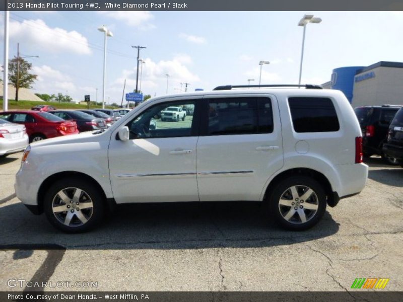 White Diamond Pearl / Black 2013 Honda Pilot Touring 4WD