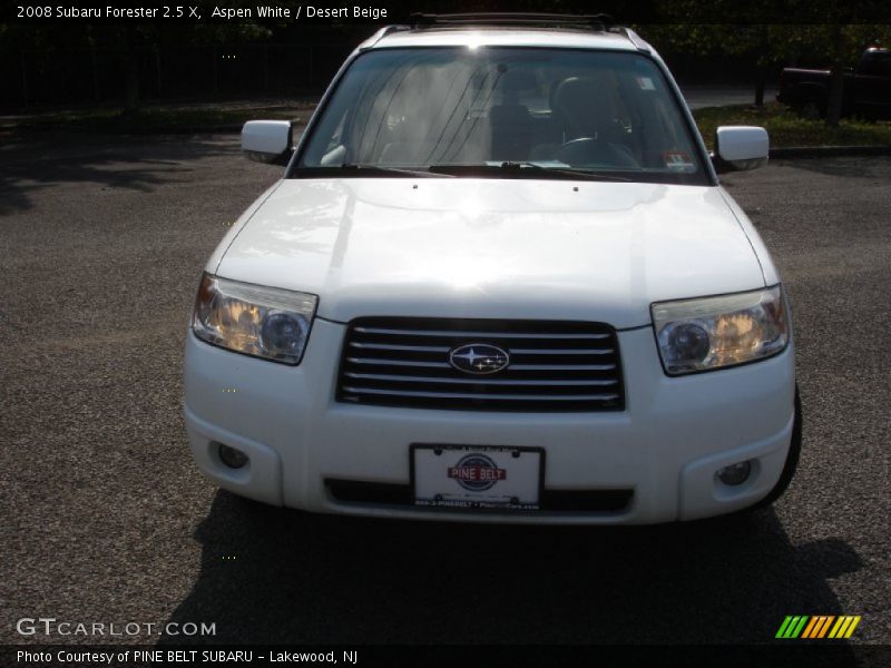 Aspen White / Desert Beige 2008 Subaru Forester 2.5 X