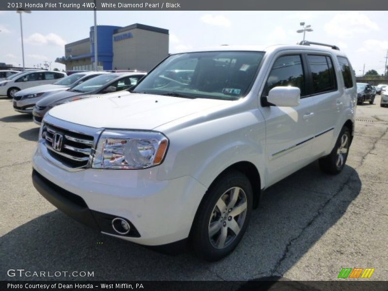 White Diamond Pearl / Black 2013 Honda Pilot Touring 4WD